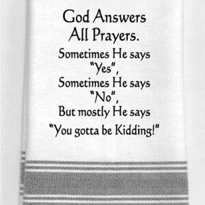 Inspirational Fun White Kitchen/Dish Towel